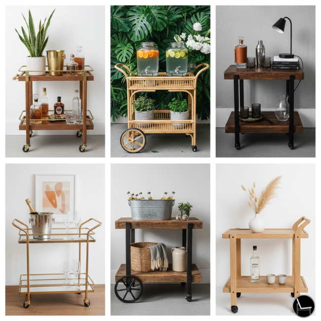 6 most popular bar cart styles for your home