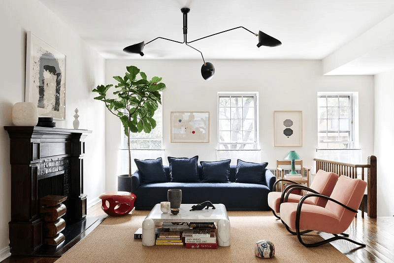 modern living room professionally paitied considering lighting for better effet