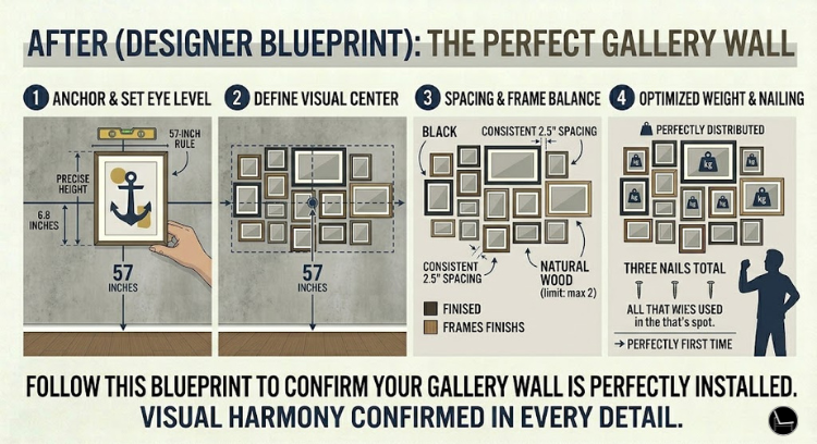 how to hang a gallery wall the right way