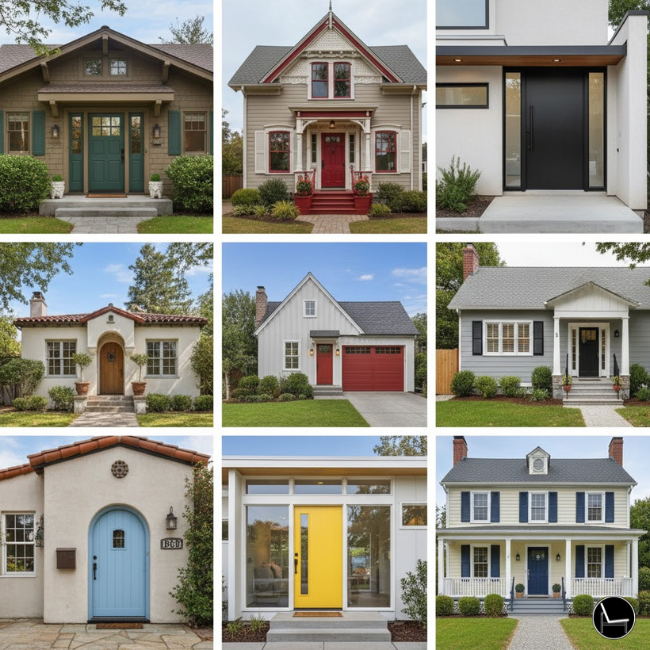 front door color ideas by home architectural style craftsman colonial farmhouse mid-century