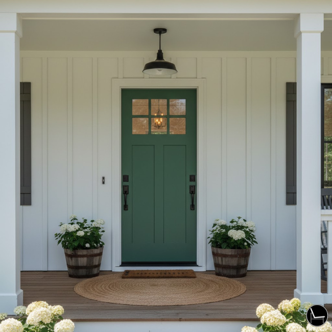 how to pick a forest green front door color