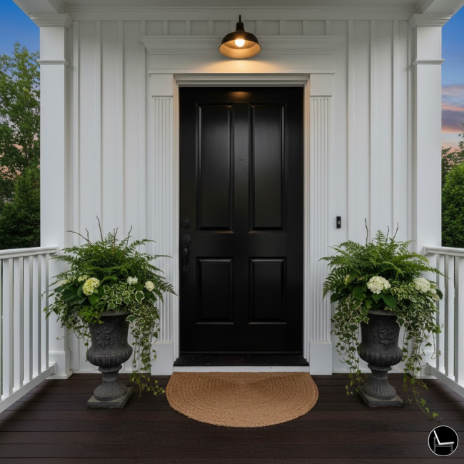 how to choose a black front door for the perfect curb appeal