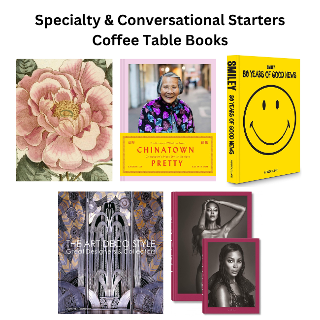 Specialty and conversational starter coffee table books to buy