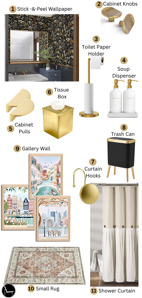 small powder room best amazon finds for a quick update