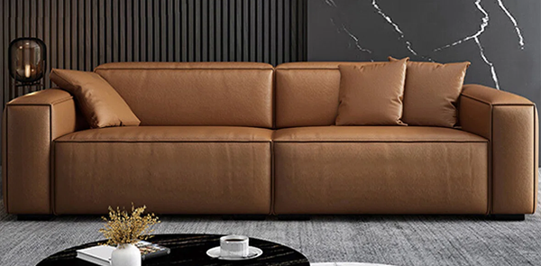 Leather Industrial cube sofa