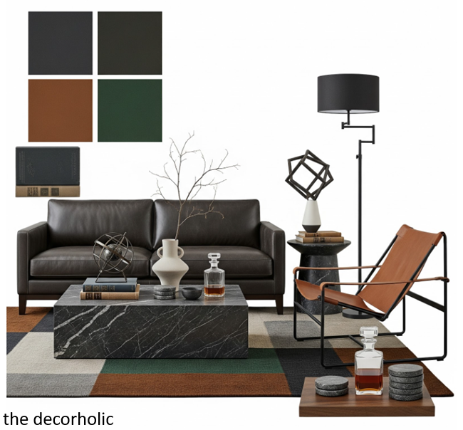 masculine color palette mood board