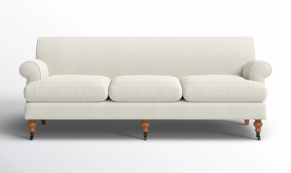 Upholstered white traditional Sofa for a relaxing feel and look
