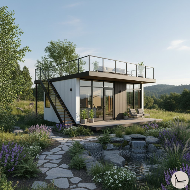 amazon tiny home with roof top