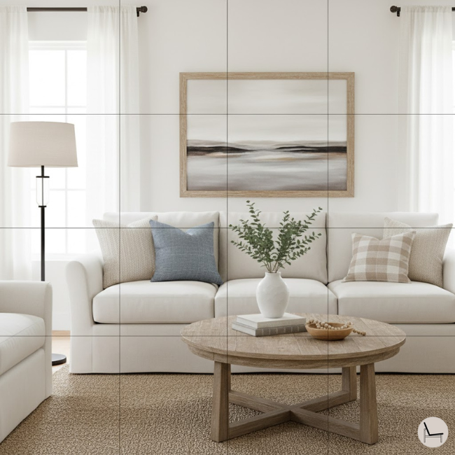 mistakes to avoid using the interior design rule of thirds in a farmhouse living room