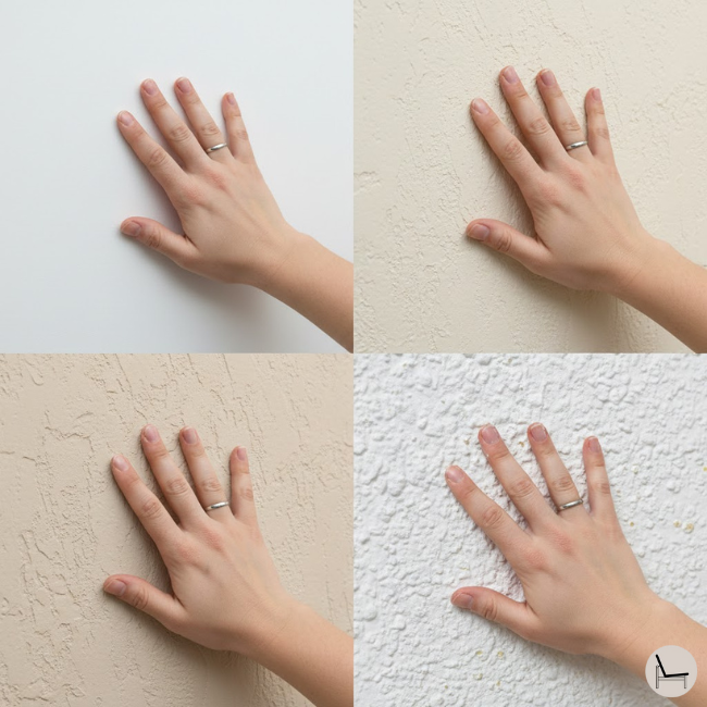 Comparison of apartment wall textures for renter ideas to hang wall art without wall damage compatibility