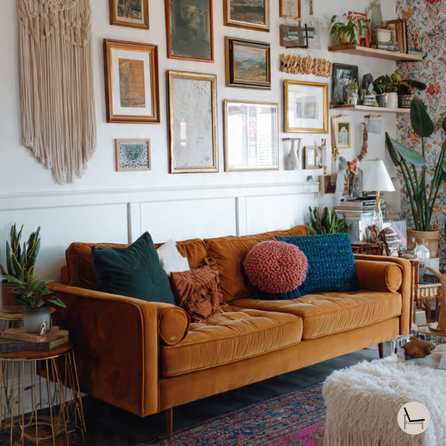 boho maximalist rental-friendly wall decor