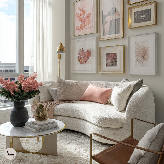 feminine rental-friendly wall decor ideas for small apartments