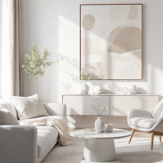 modern-minimalist-rental-friendly wall decor ideas to hang art without damaging the walls