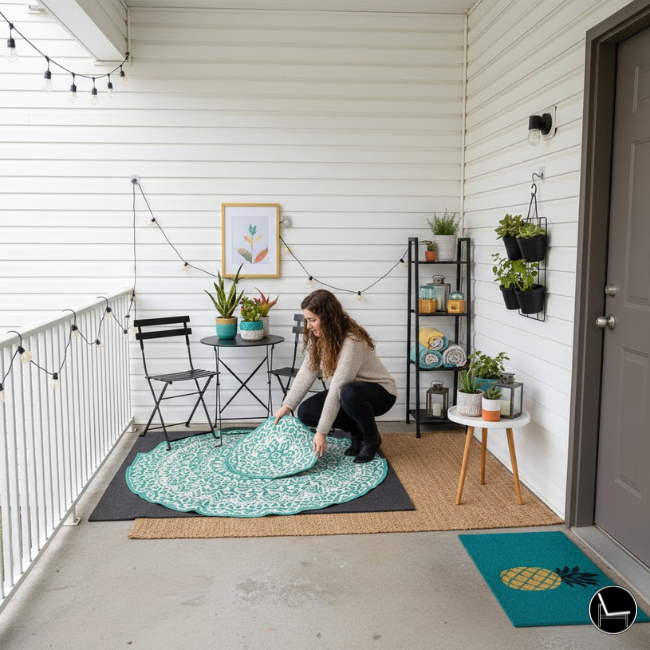 rental porch decor with zero damage