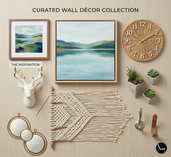 wall decor options to style a large blank wall