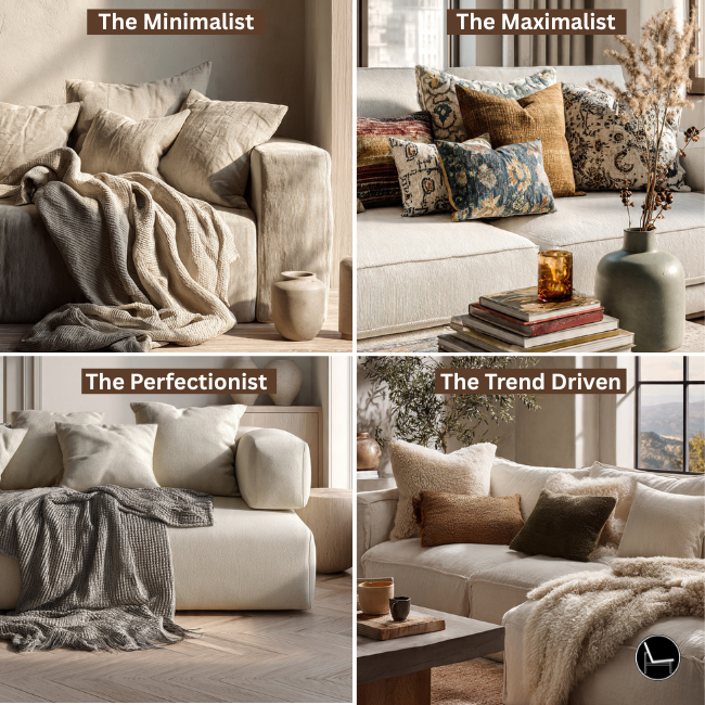decorate with home textiles in different decor styles