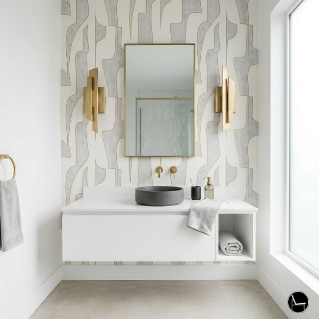 peel and stick wallpaper for the bathroom