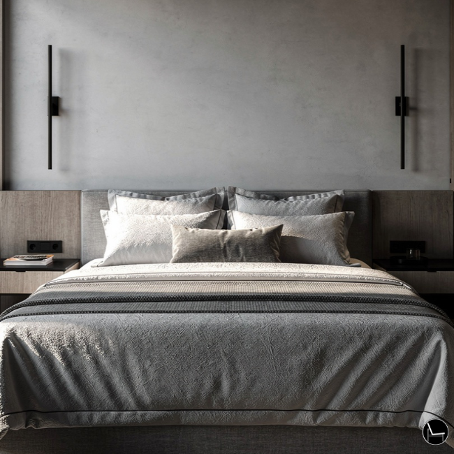 men’s minimalist bedroom bed styling tips