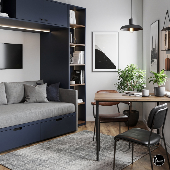 small studio apartment ideas for men