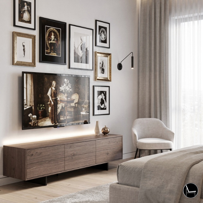 apartment bedroom Frame TV styling guide