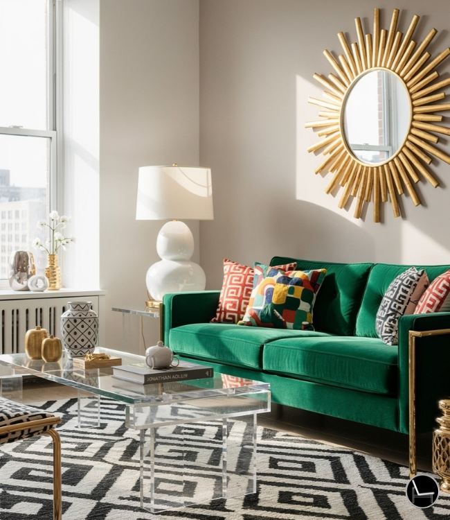 Studio apartment accessories to set mood and add texture — color psychology, warm neutral palettes, and layered materials for renters