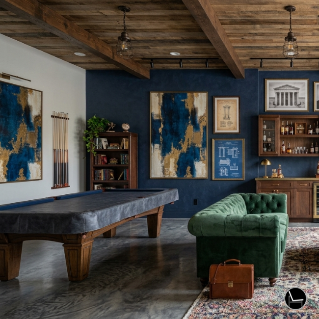 basement man cave wall art
