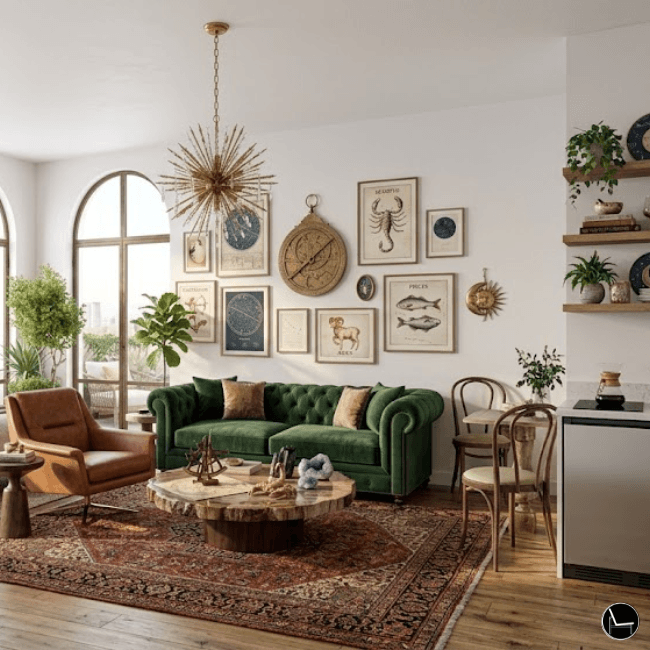 astrology home decor studio living room styled by element