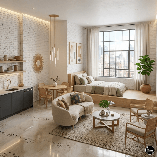 best studio apartment layout ideas